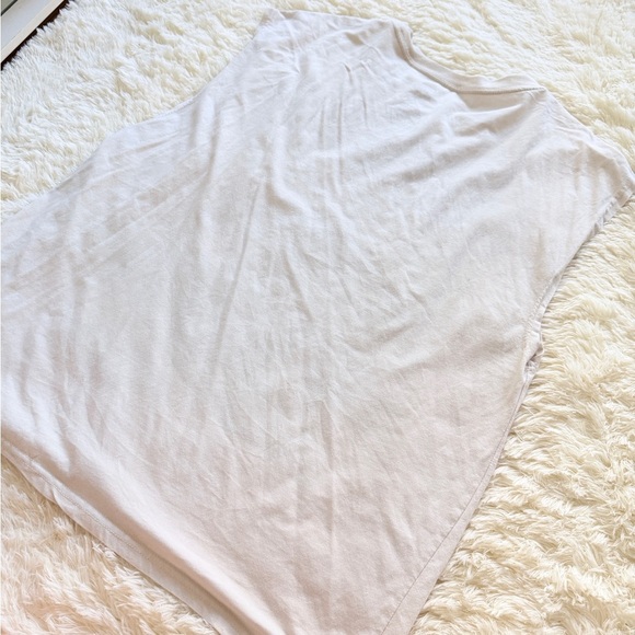 White Oversized Sleeveless Graphic T-Shirt - Picture 2 of 5